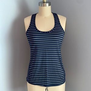 Athleta active tank top size XS navy stripe